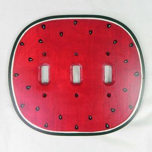 Vintage Rustic Watermelon Triple Light Switch Cove